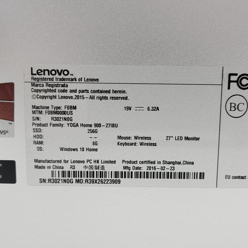 Todo en Uno Lenovo Yoga Core i5 8gb Ram 256gb Ssd Touch