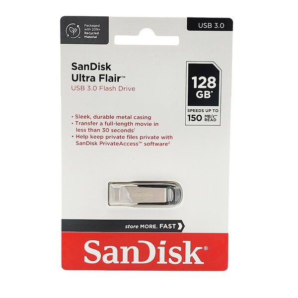 SanDisk Ultra Flair USB 3.0 Flash Drive - 128 GB